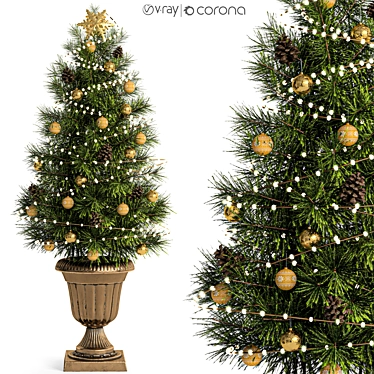 Festive Christmas Tree Model 2015 3D model image 1 