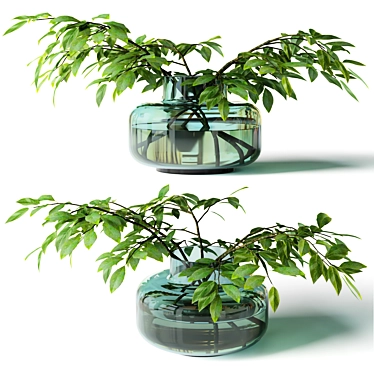 Low Vase Branches 3D model image 1 