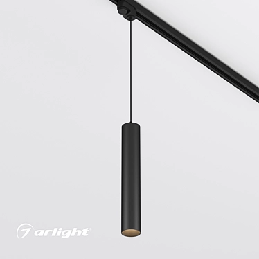 Adjustable Cylinder Pendant Light 3D model image 1 