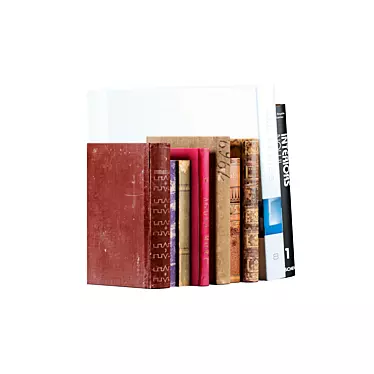 Vintage Books Collection Set 2 3D model image 1 