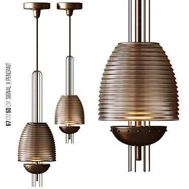 Modern Industrial Pendant Light 3D model image 1 