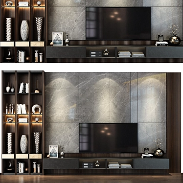 Modern TV Shelf for Living Room 3D model image 1 