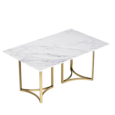 Capri Dining Table: Elegant and Chic 3D model image 1 