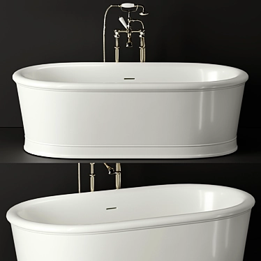 Elegant Devon Bath Set 3D model image 1 