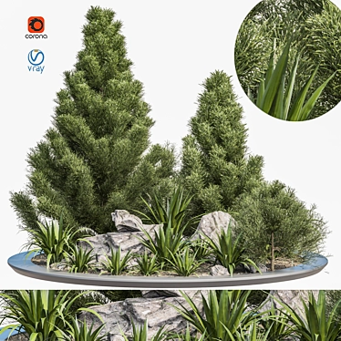  Versatile Outdoor Plant 3D Model 3D model image 1 