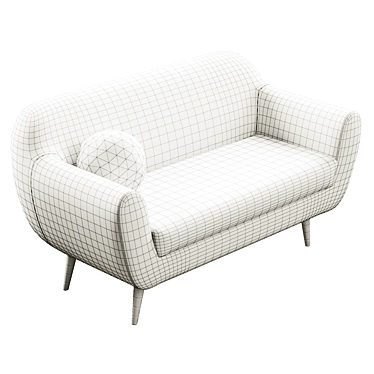 Rotterdam Elegant White Sofa 3D model image 1 