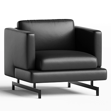 Natuzzi JEREMY Armchair: Elegant Comfort 3D model image 1 