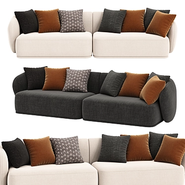 Elegant Rene Sofa: 2014 Version 3D model image 1 