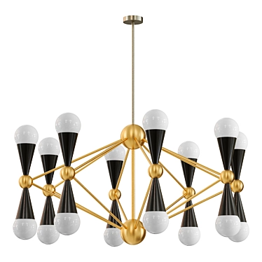 Elegant Robert Abbey Chandelier Light 3D model image 1 