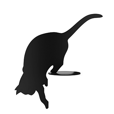 Italian Cat Shadow Decor Statue 3D model image 1 