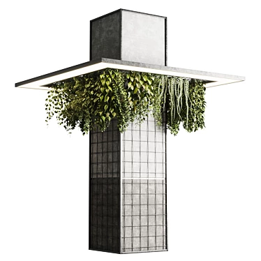 Modern Column Plant 3D Model 3D model image 1 