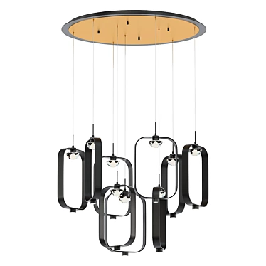 Eurofase 9-Light Contemporary Pendant 3D model image 1 