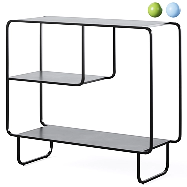 Minimalist Alana Storage Console 3D model image 1 