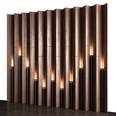 Modern Wall Panel Decor Kit 3D model image 1 