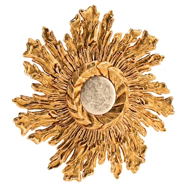 Spanish Baroque Starburst Wall Mirror 3D model image 1 