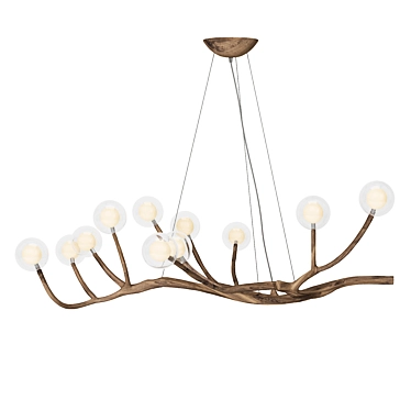 Nature-Inspired Branch Chandelier 3D model image 1 