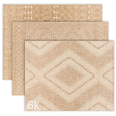 Geometric Jute Rug Set - 4K 3D model image 1 