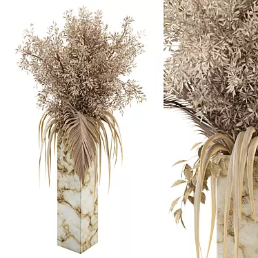 Assorted Dried Botanical Arrangement 3D model image 1 