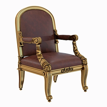 Ralph Lauren Giltwood Ponyhair Armchair Leather