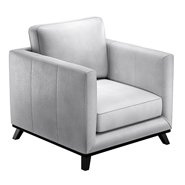 Sullivan Luxury Leather Accent Chair 3D model image 1 