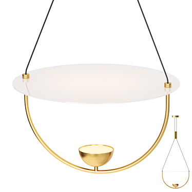 Sleek Loft Pendant Light 3D model image 1 