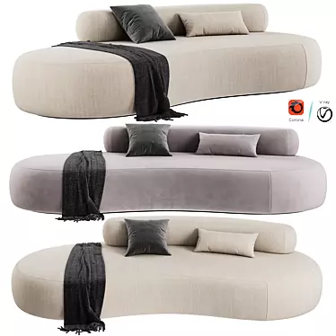 Modern Bubble Rock Sofa Design 3D model image 1 