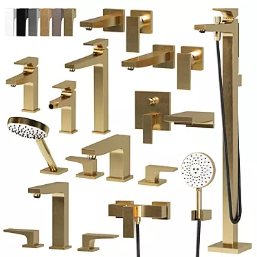 Metropol Collection Faucet Set 3D model image 1 