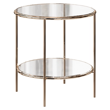 Sybil Round Nickel Sofa Table 3D model image 1 