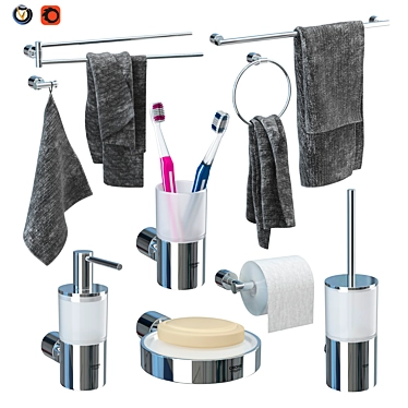 GROHE Atrio New Accessories Set 3D model image 1 