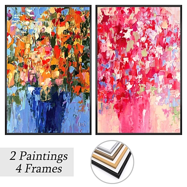 Artwork Set with Frame Options 3D model image 1 