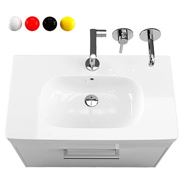 Duravit D-code 80 Vanity Sink 3D model image 1 