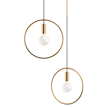 Minimalistic LED Pendant Light Fixture 3D model image 1 