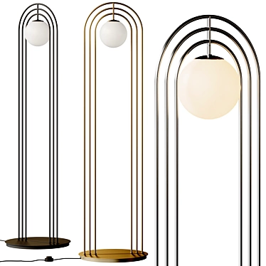 Modern Arc Floor Lamp 3D model image 1 