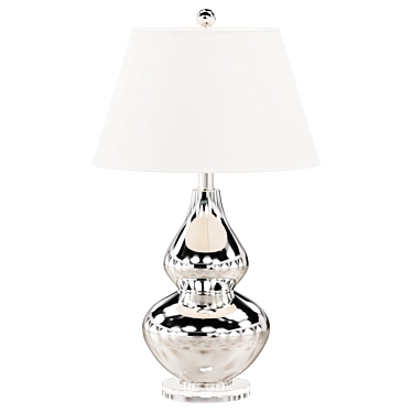 Elegant Cybil Gourd Lamp Silver 3D model image 1 