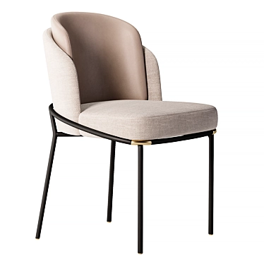  Elegant Minotti Fil Noir Chair 3D model image 1 