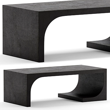 Modern Cement Coffee Table 3D model image 1 