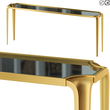 Sleek Lotus Console Table 3D model image 1 