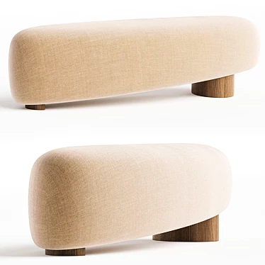  Stylish Cascade Long Ottoman 3D model image 1 