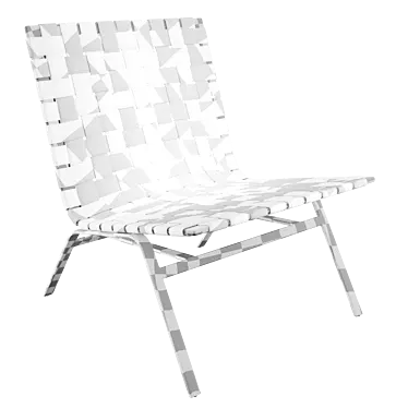 Omari Leather Lounge Chair 3D model image 1 