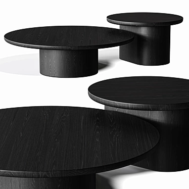 Contemporary Porto Center Table Set 3D model image 1 