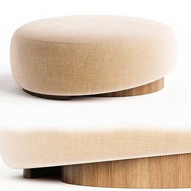 Ripple Ottoman: Modern Elegance Unleashed 3D model image 1 