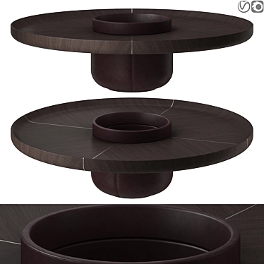 Modern Geometric Giorgetti Ray Table 3D model image 1 