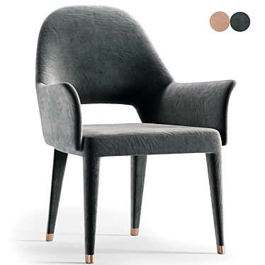 Luxury Leather Harmony Chair 3D model image 1 