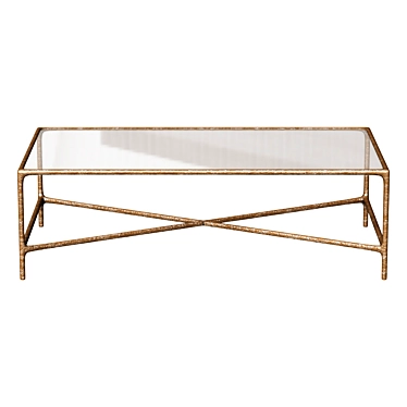 Elegant Brass Coffee Table - Jessa 3D model image 1 