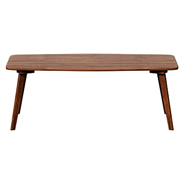 Mid-Century Walnut Coffee Table 3D model image 1 