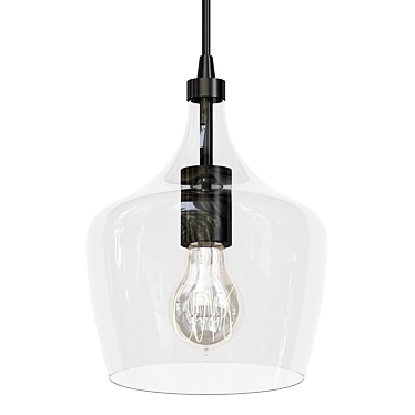 Modern Teardrop Pendant Light 3D model image 1 