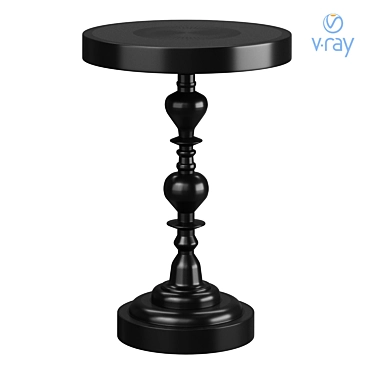  Retro Coffee Table Shaine's Black 3D model image 1 