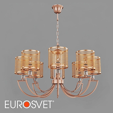 Eurosvet Licata Pendant Chandelier 3D model image 1 