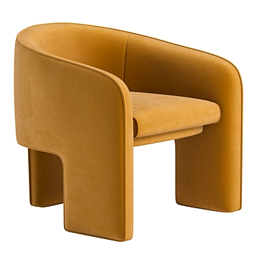  Stylish Marla Chair, Cognac 3D model image 1 