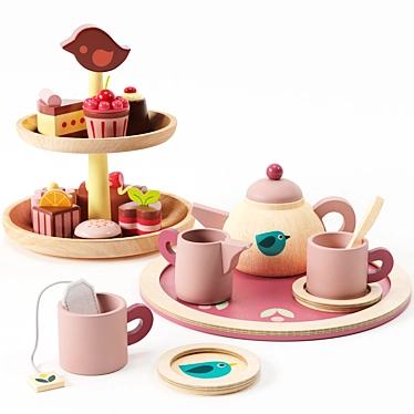 Delightful Tea and Chocolate Set 3D model image 1 